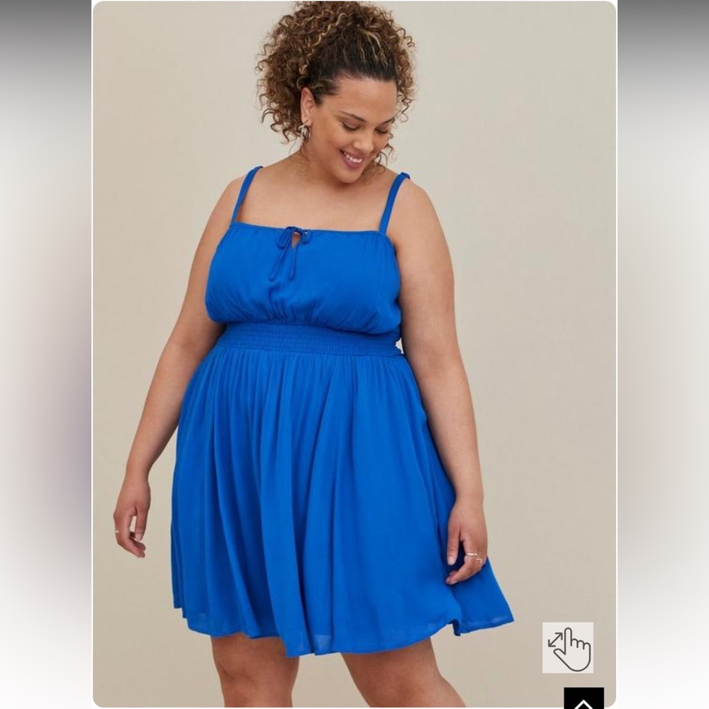 Torrid Mini Gauze Smocked Waist Dress